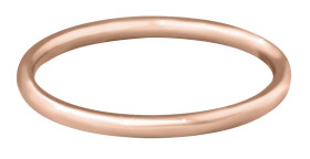 Troli Pozlátený minimalistický prsteň ocele Rose Gold mm