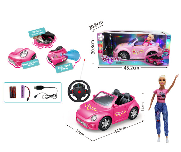 Mamido Mamido Autíčko na diaľkové ovládanie s bábikou fialové