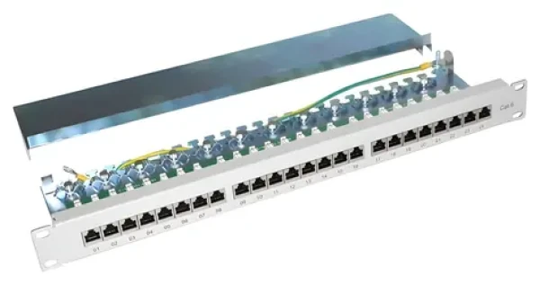 Xtendlan Patch panel 19" sivý / Patch panel / 24 portov / Cat6 / tienený (XL-PP19-24C6S-A-GREY)