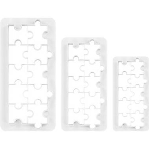 Sada vykrajovačov 3 kusy Geometric - puzzle - PME - PME
