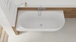 Voľne stojaca vaňa SAT Nelly 175x82 cm liaty mramor ľavá NEL1700L NEL1700L