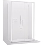 CERANO - Trojstenný sprchovací kút Varone LINE UL/P - 6 mm - chróm, transparentné sklo - 160x100x195 - posuvný CER-DY505-90-212