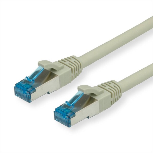 Value 21.99.0869 RJ45 sieťové káble, prepojovacie káble CAT 6A S/FTP 20.00 m sivá dvojžilový tienený, bez halogénov, samozhášavý 1 ks; 21.99.0869