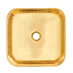 INVENA - Umývadlo na dosku MALAGA TREND 39 cm, štvorcové zlatá CE-39-009-C