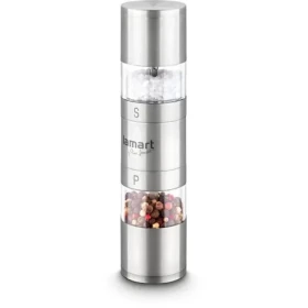 Lamart Tube Mlynček na korenie 2x 40ml strieborná / korenie. soľ / nerez (8590669180028)