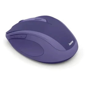 HAMA WM-400 modrá / Bezdrôtová optická myš / tichá / ergonomická / 1600 DPI / 6 tlačidiel / 2.4 GHz