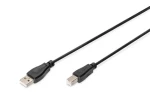 Digitus USB 2.0 AB 1,8 m čierny / Kábel / 480 Mbit/s (AK-300102-018-S)