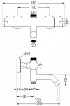 MEXEN/S - Carl sprchový stĺp vrátane sprchovej termostatickej batérie Kai, chróm 77900240-00
