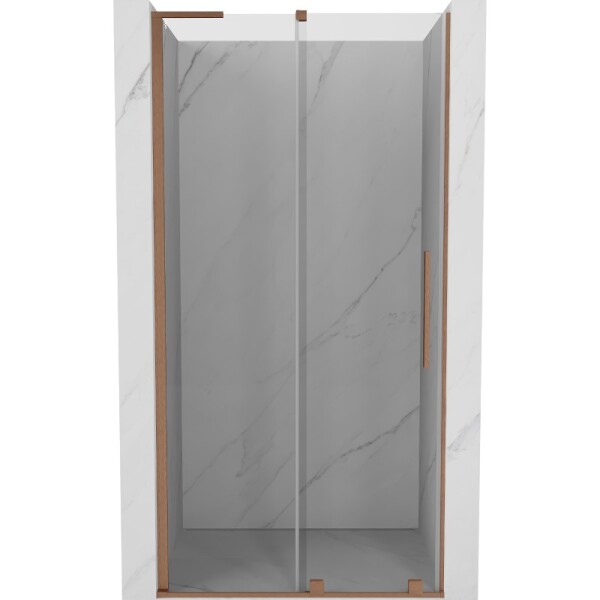 MEXEN/S - Velar L posuvné sprchové dvere 100, transparent, meď kartáčovaná 871-100-003-01-65