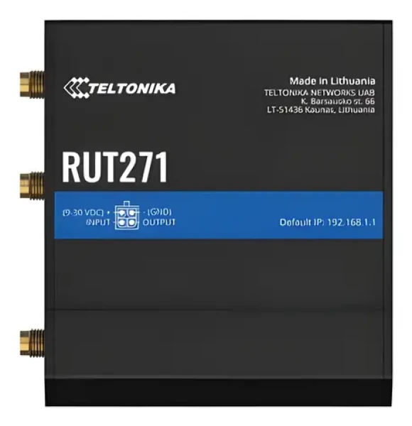 Teltonika RUT271 Global / Router industriálny / 5G / 4G (LTE) / Wi-Fi / 2x LAN / RutOS (RUT271000000)