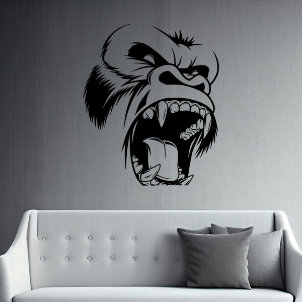Veselá Stena Samolepka King Kong Farba: černá, Veľkosť: 100 x 84 cm