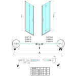 POLYSAN - ZOOM sprchové dvere skladacie 900 lavé, číre sklo ZL4915L