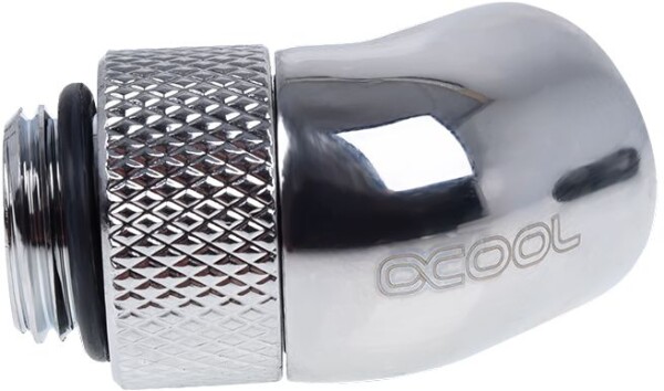 Alphacool Złączka kątowa 45°, obrotowa, 1/4", chróm (17247)