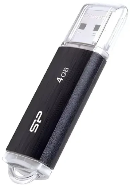 Silicon Power Ultima U02 4GB čierna / Flash disk / USB 2.0 (SP004GBUF2U02V1K)