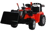 Mamido Detský elektrický traktor Power s radlicou červený