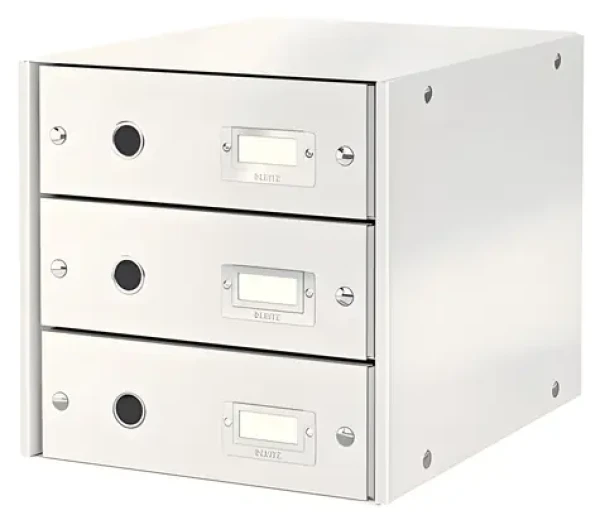Leitz Zásuvkový box ClickStore 3 zásuvky biela / Formát A4 / Kartón (60480001)