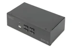 Digitus KVM Switch 4-Port / KVM přepínač / 4K 30Hz / 2× HDMI / USB hub / 2× 3,5mm jack (DS-12883)
