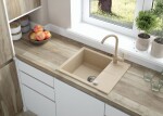 DEANTE DEANTE - Andante beige - Granitový drez s odkvapkávačom ZQN_511A