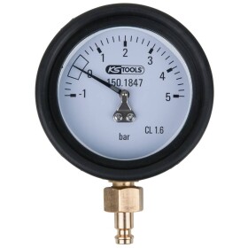 KS Tools 150.1847 Manometer 1,0 - 5,0 bar vrátane pripojovacej vsuvky a ochranného uzáveru; 150.1847