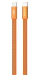 Devia Ultra3 USB-C - USB-C 1,5m oranžová / Nabíjací kábel / plochý kovový opletený / PD 240W (6942297147751)
