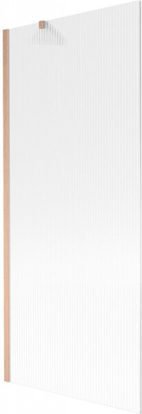 MEXEN/S - Next vaňová zástena FIX 80 x 150, prúžky, meď kartáčovaná 895-080-000-00-09-65