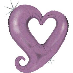 Nafukovací balónek fialové srdce 94 cm - Grabo