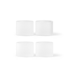 Ferm LIVING Poháre Ripple Frosted Low 250 ml – set 4 ks