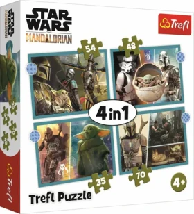 Trefl - Puzzle - Star Wars: Mandalorian 4v1/35|48|54|70/28.5 x 20x5 cm/vek 4+