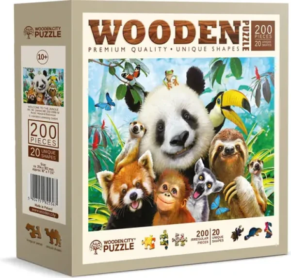 Wooden City Drevené puzzle Vitajte v džungli