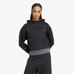 Mikina adidas Z.N.E. Cropped Full Zip Sweatshirt Black L
