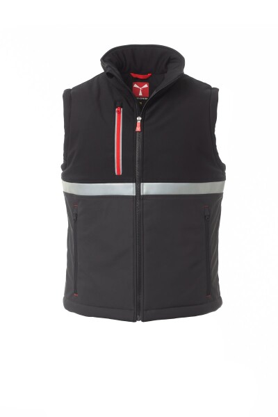 Pánska softshellová vesta Payper WISE PAD VEST Farba: Antracit/ Čierná, Veľkosť: 5XL (S008110489130445XL)