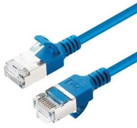 MicroConnect CAT6a Slim modrá / Sieťový kábel / U/UTP / RJ-45 / 7,5 m / LSZH (V-FTP6A075B-SLIM)