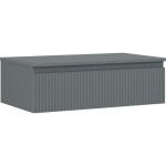 MEXEN/S - Rivel kúpeľňová skrinka pod umývadlo 80 cm s doskou, 1 šuplík, reliéf, grafit mat 91A20-08023-1-BFC66