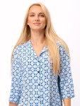 Košeľa Key LND 721 B25 Viskóza 3/4 S-XL bez gombíkov modrá M