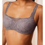 Dámska podprsenka Body Make-Up Illusion Lace Balconette Bra - Triumph coffee sugar (3091) 075E