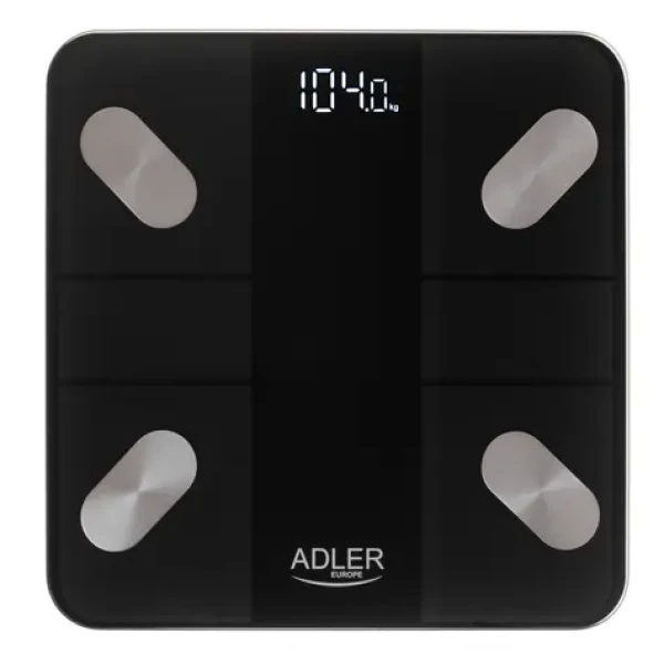 Adler AD 8186b čierna / Osobná váha / Bluetooth 4.2 / Analýza telesného zloženia / Max. 180 kg (AD 8186b)