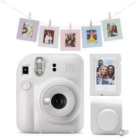Fujifilm Instax Mini 12 Mega Pack Clay White / Instantný fotoaparát / puzdro + album + 10 kartičiek (70100163467)