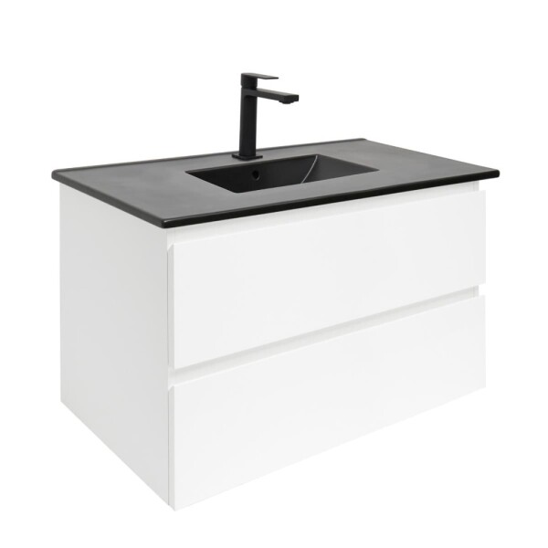 Kúpeľňová skrinka s umývadlom SAT B-Way 79x50x45 cm biela lesk BWAY280WU4B2B BWAY280WU4B2B