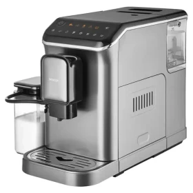 Sencor SES 8000BK sivá / Automatický kávovar / 1350W / 20 bar / 1.5 l / zásobník 200 g (8590669352180)