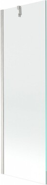MEXEN/S - Next vaňová zástena FIX 60 x 150, transparent, nikel kefovaná 895-060-000-00-00-97
