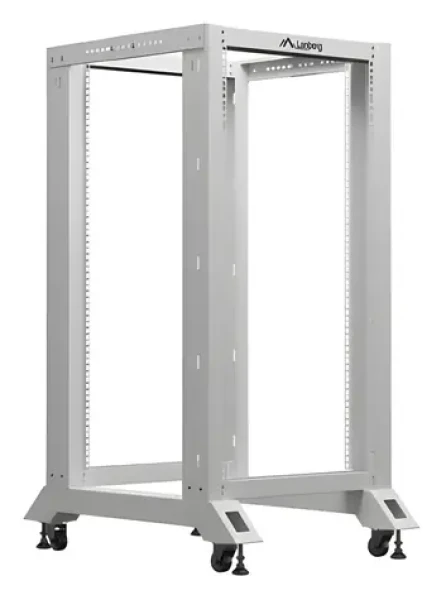 Lanberg Open Rack 22U sivá / Stojanový rozvádzač / 19" / 600×800 mm / nosnosť 600 kg (OR01-6822-S)
