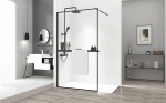 REA/S - Sprchová zástena BLER 70 + polica a vešiak EVO KPL-K7636