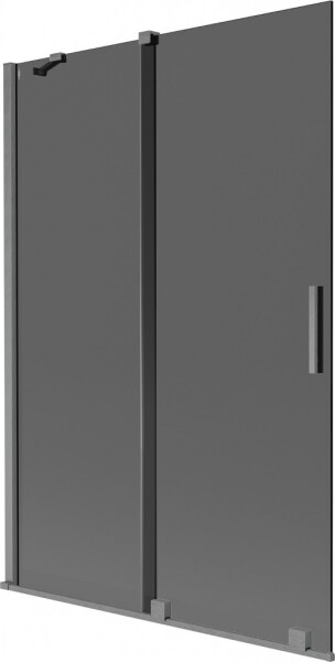 MEXEN/S - Velar dvojkrídlová posuvná vaňová zástena 120 x 150, grafit, grafit kartáčovaná 896-120-000-41-66