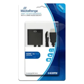 MediaRange HDMI na VGA + audio čierna / Adaptér / pozlátené konektory (MRCS167)