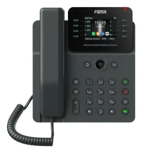 Fanvil V62G čierna / IP telefón / 12 SIP liniek / 6-cestná konferencia / 2x Gigabit / 2,8" (V62G BLACK)