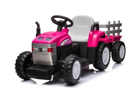 Mamido Mamido Detský elektrický traktor s vlečkou Farm 24V 2x45W EVA kolesá ružový