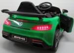Mamido Elektrické autíčko Mercedes GTR-S zelené, mäkké kolesá Eva, pohodlné sedátko s licenciou