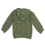 Chlapčenská mikina s kapucňou po celej dĺžke, Minoti, 9ZIPEMB 4, khaki - 98/104 | 3/4let