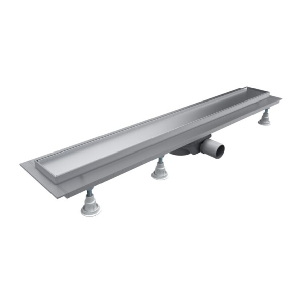 OMNIRES - LOWFIX lineárny sprchový odtok s krycou doskou pre dlažbu, 80 cm srebrny /SL/ LOWFIX80TSL
