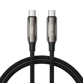 Tech-Protect UB10T UltraBoost čierna / Kábel USB-C - USB-C / PD 240W / QC4.0 / 100 cm